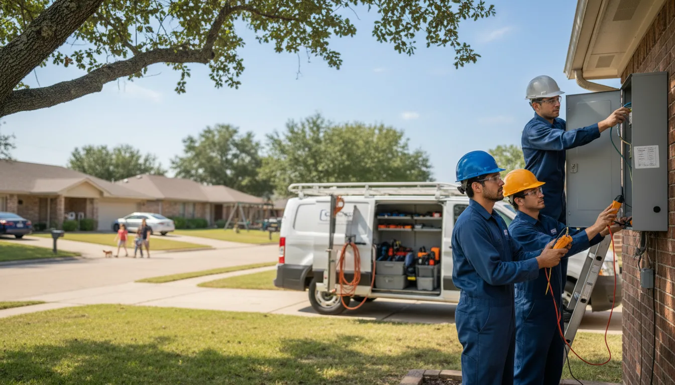 Certified electrician providing emergency electrical services in Bedias, TX